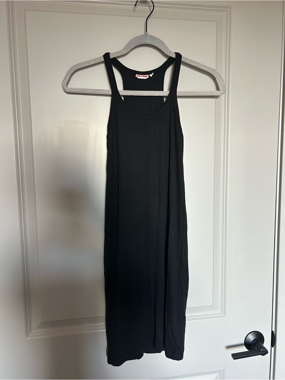 GRLFRND Black Mini Racerback Dress